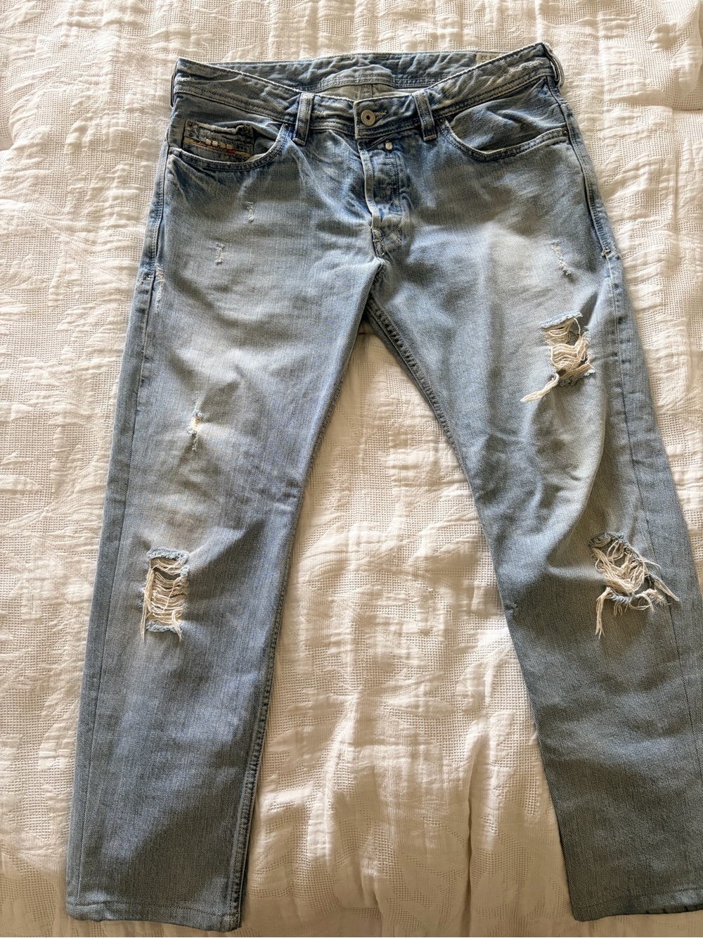 DIESEL SAFADO JEANS IN WASH 008TK STRAIGHT LEG JEANS SIZE 34X30